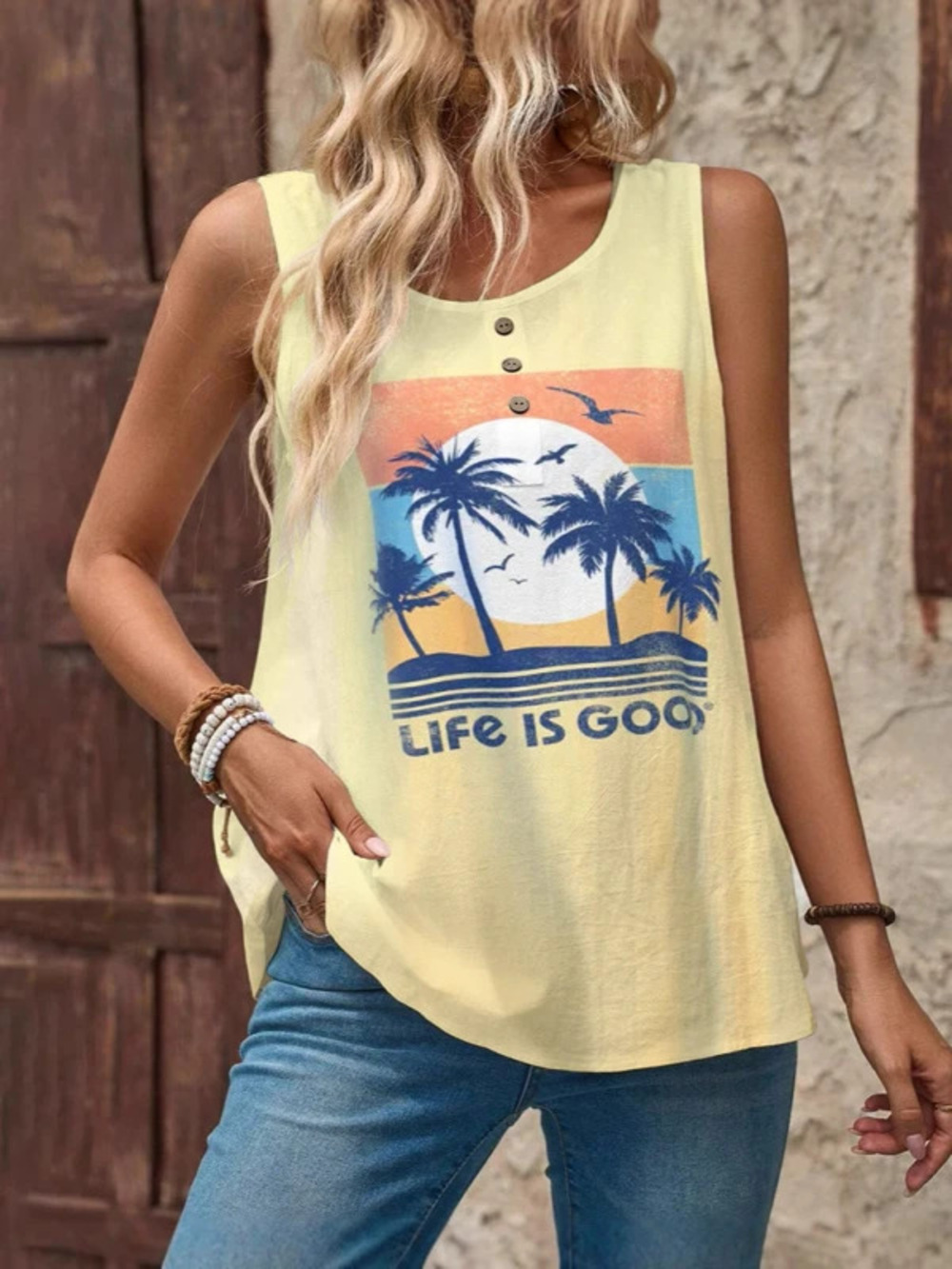 ZARA Summer Round Neck Sleeveless Tank Top Casual Versatile Active